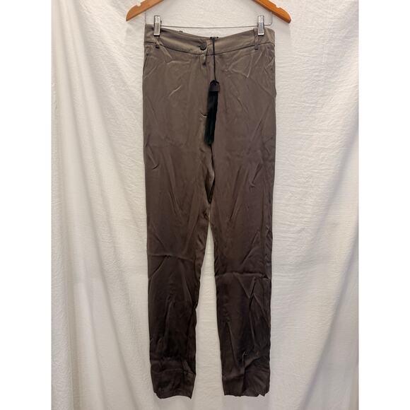 STI LAB NEW 100% Silk Trouser Pants Made‎ in Italy EU 38 Relaxed Cozy - Picture 2 of 6